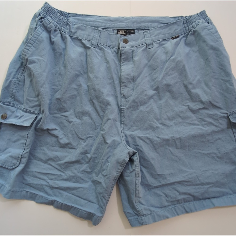 Vintage 90s Big Dogs Cargo Shorts Mens 3X Blue Heavy Cotton Y2K Workwear‎